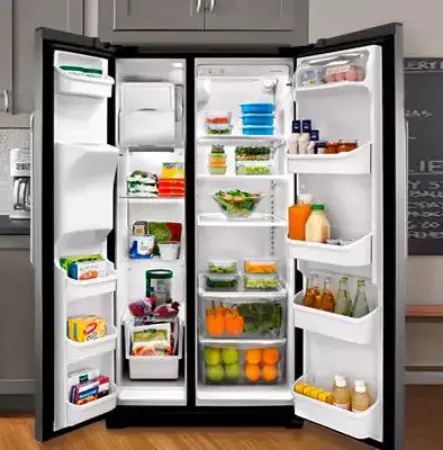 صورة لقسم ثلاجة جانبية